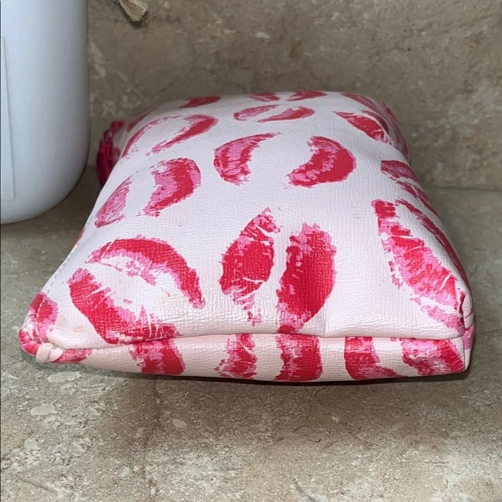 Ipsy Pink Lip Print Cosmetic Bag